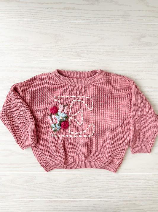 Knit Sweater (no ruffle) with name OR design