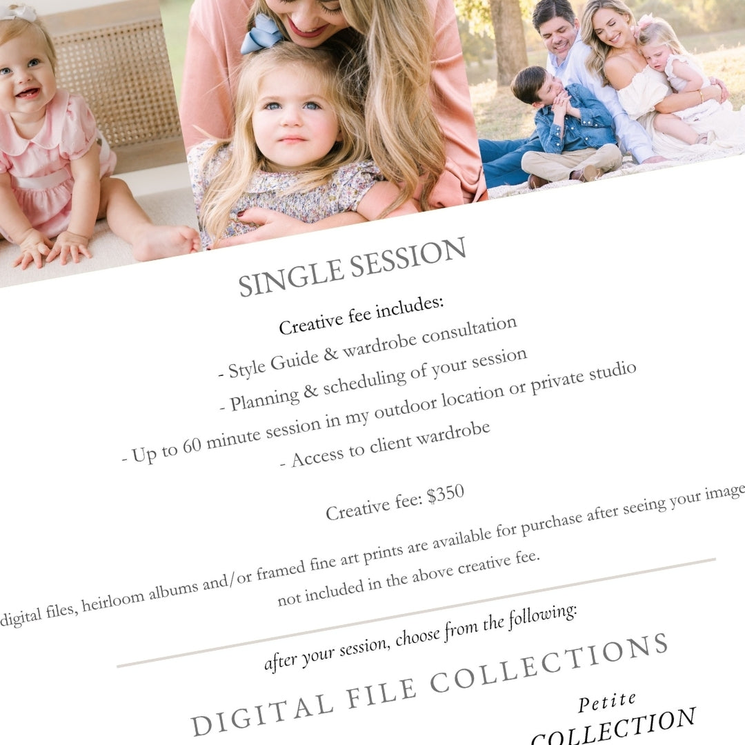 Photography Investment Guide CANVA Template