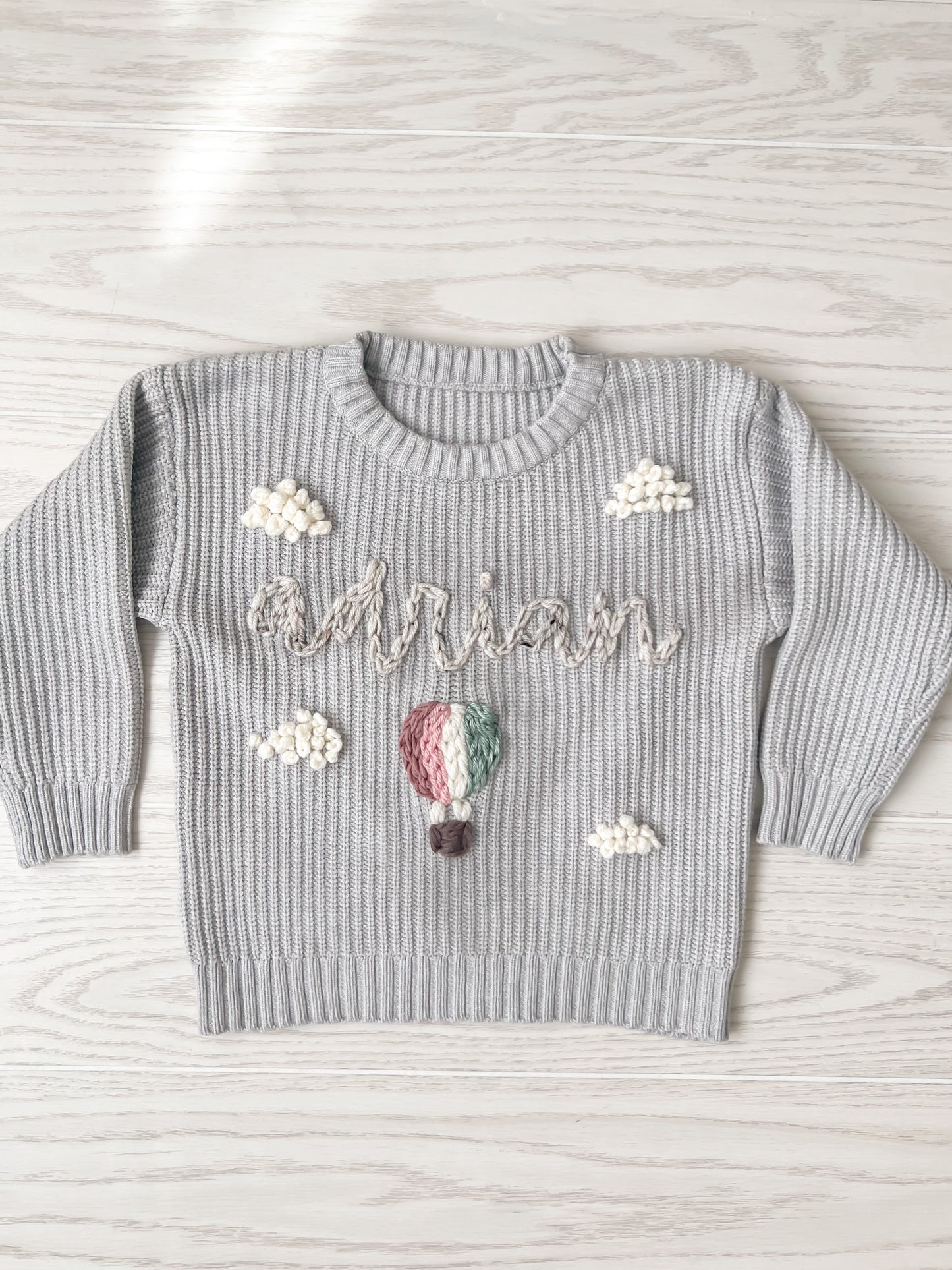 Knit Sweater (no ruffle) with name AND design
