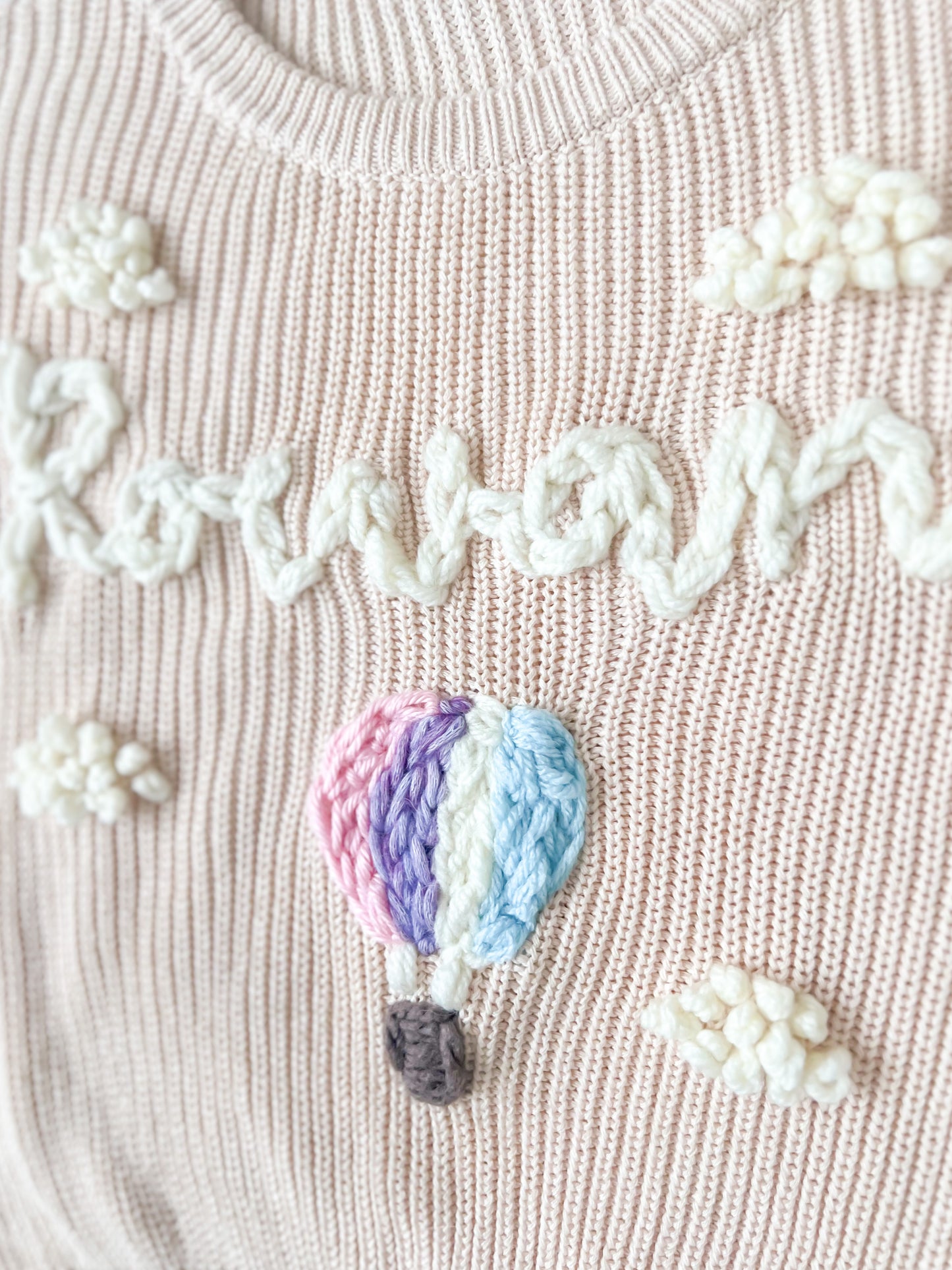 Ruffle Knit Sweater with name AND design