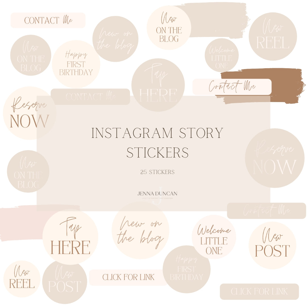 Instagram Story Stickers CANVA Template