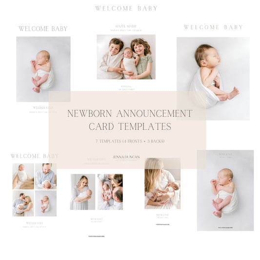 Birth Announcement Card CANVA Templates